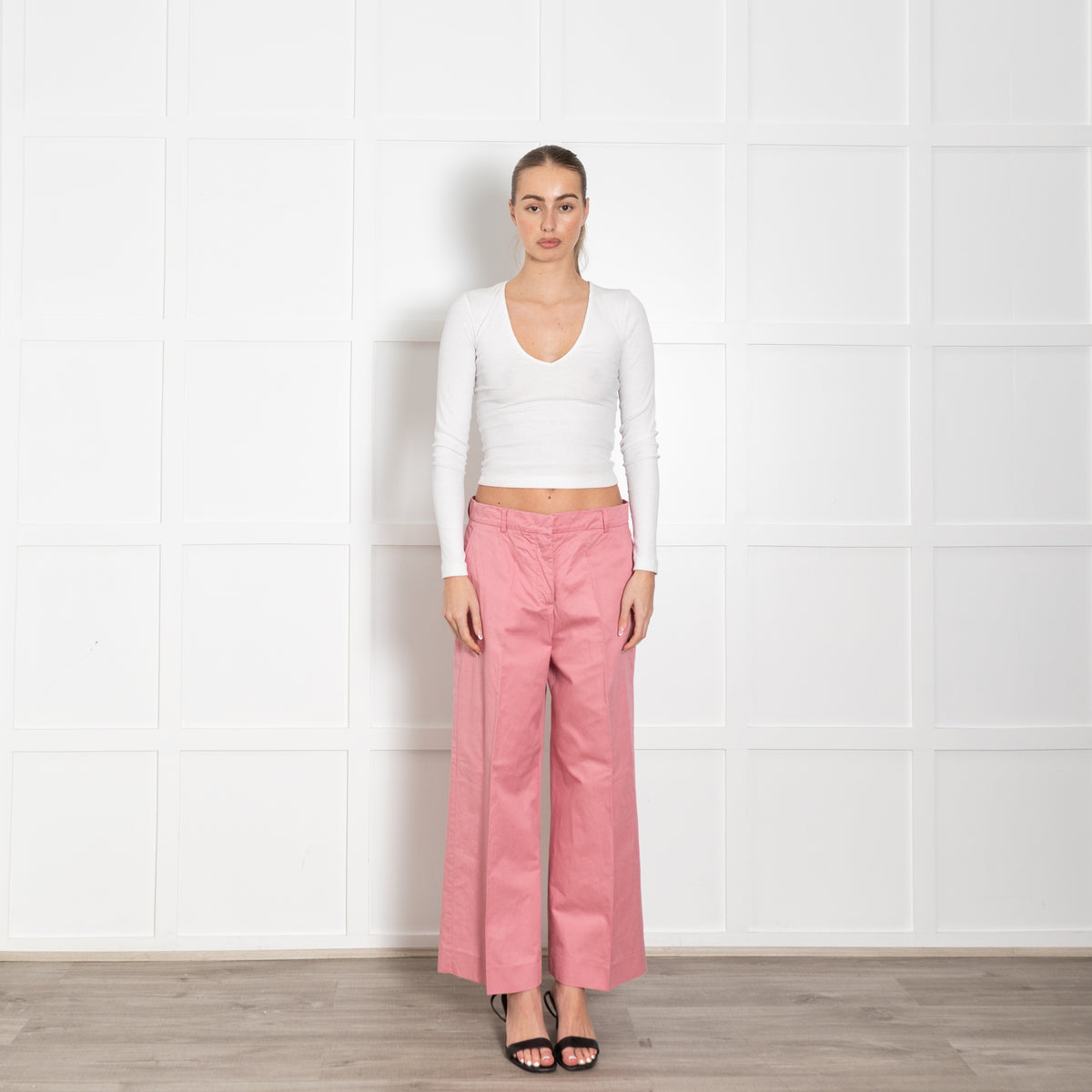 Weekend Max Mara Pink Cotton Trousers