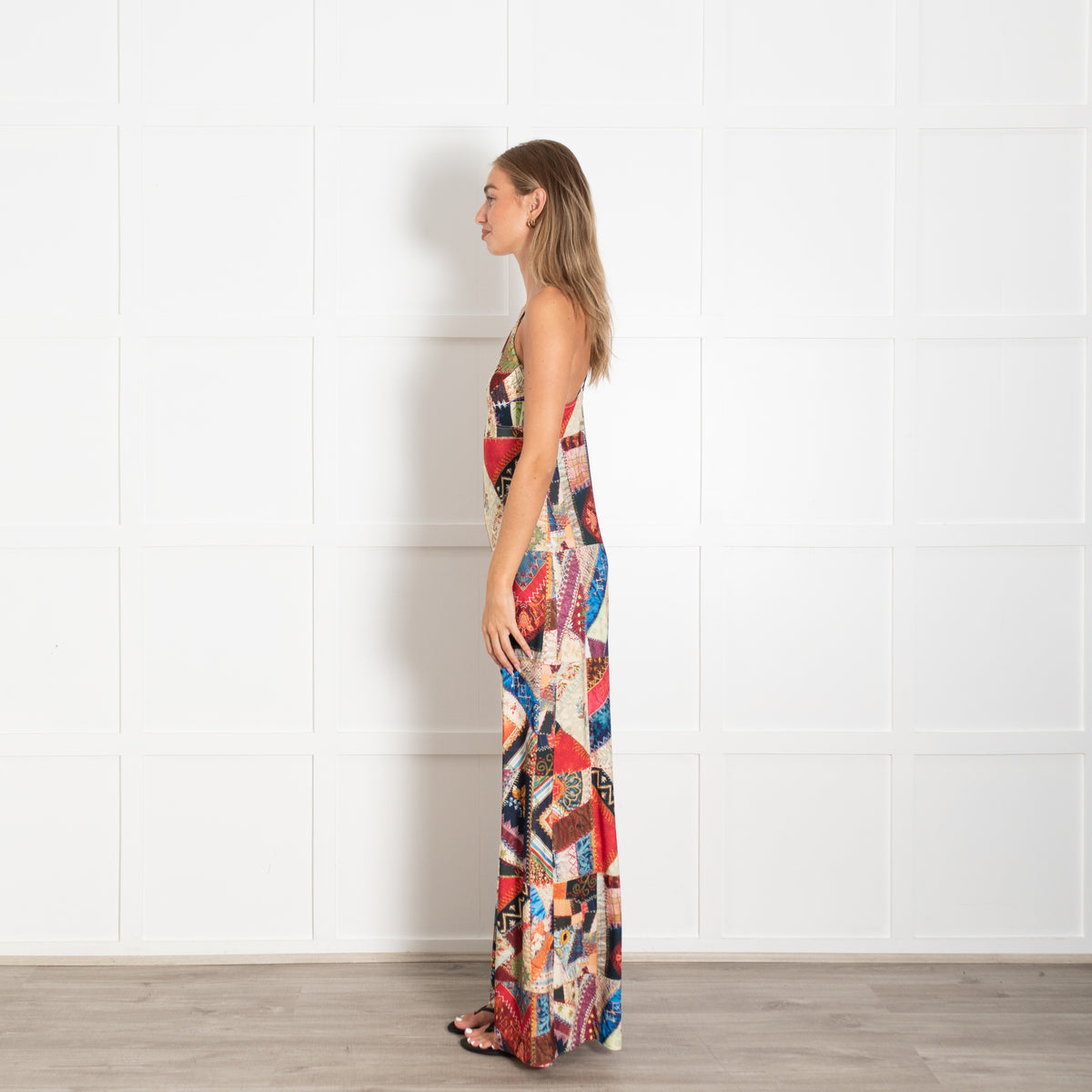 Norma Kamali Multi Colour Patchwork Print All in One