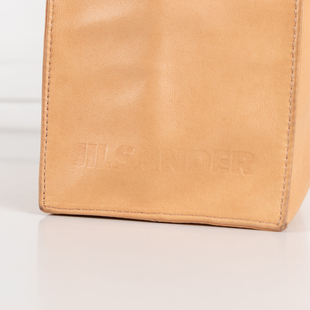 Jill Sander Beige Leather Tote Bag