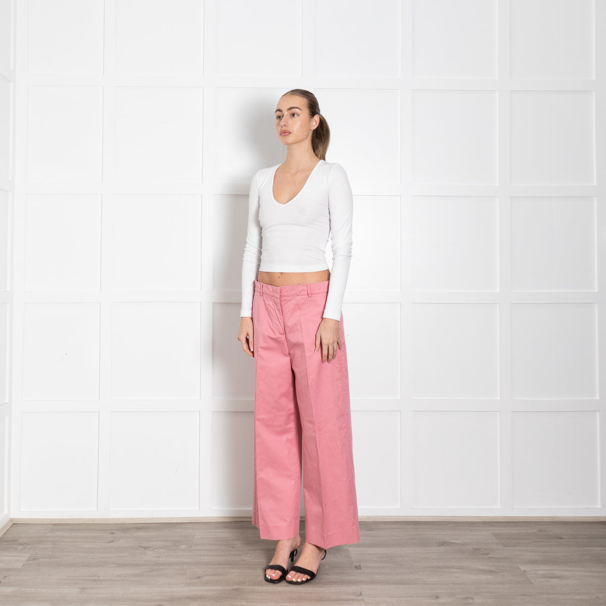Weekend Max Mara Pink Cotton Trousers