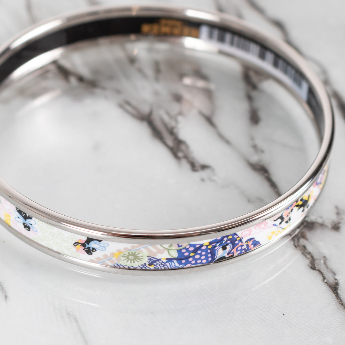 Hermes Purple Jungle Camouflage Enamel Bangle