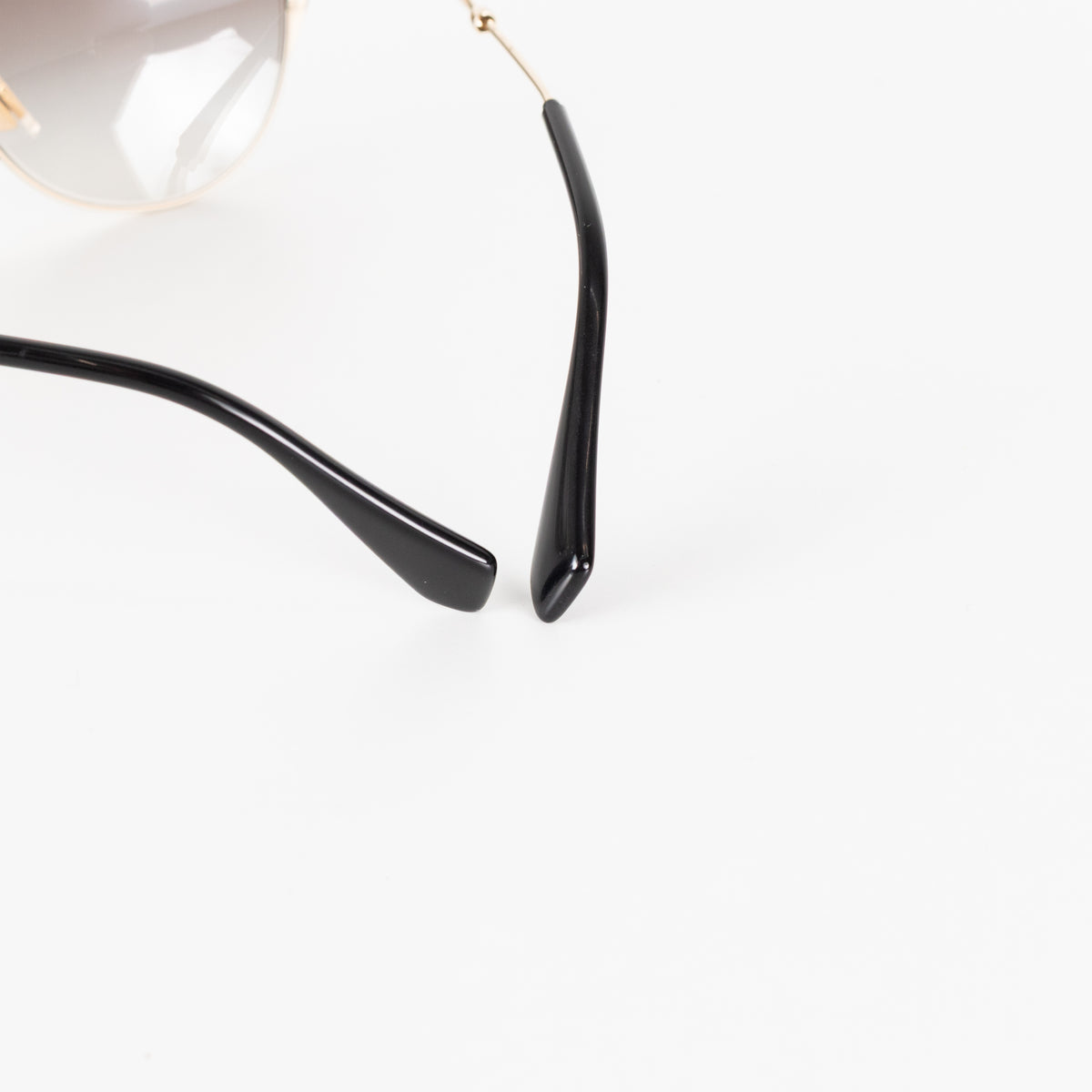 Miu Miu Black And Gold Grey Fade Sunglasses