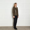 Isabel Marant Etoile Khaki Lamb Skin Leather Jacket