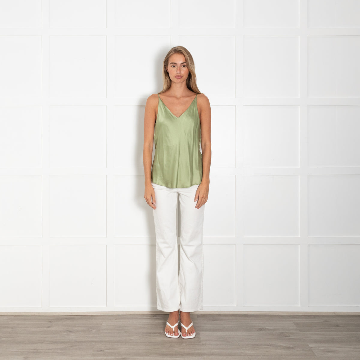 Ottod'Ame Green Satin Camisole