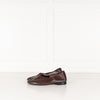 Hereu Brown Leather Flat Pumps