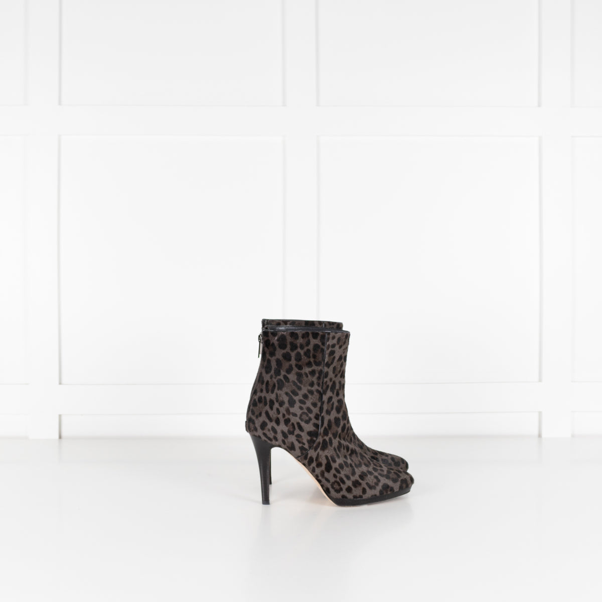 Jimmy Choo Gia Grey Mid Pony Ankle Boots