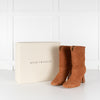 Dear Frances Camel Suede Whip Stitch Ankle Boots