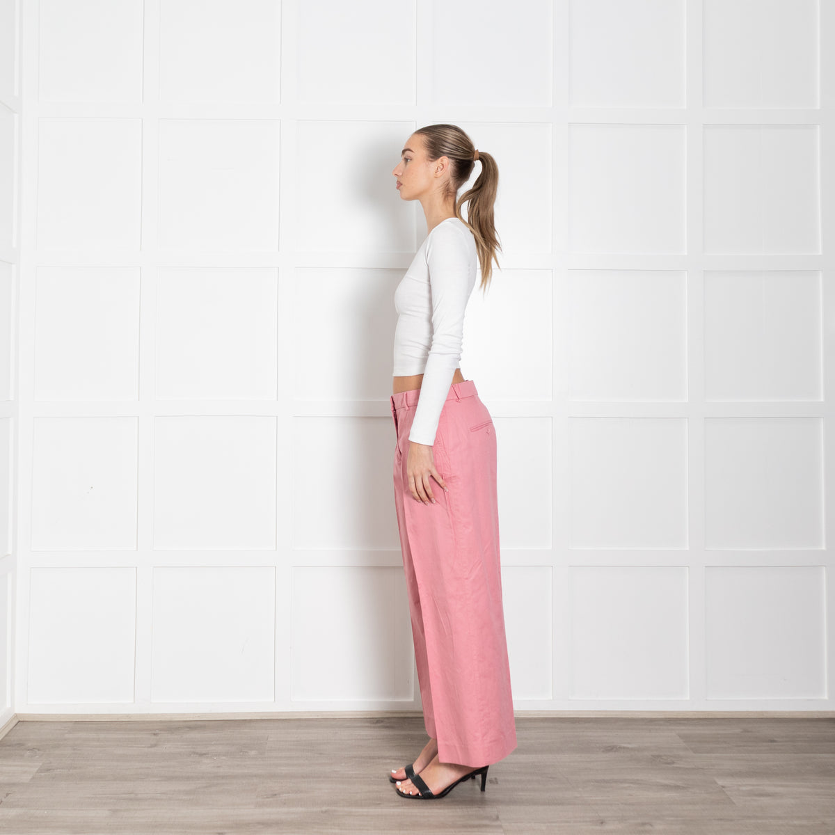 Weekend Max Mara Pink Cotton Trousers
