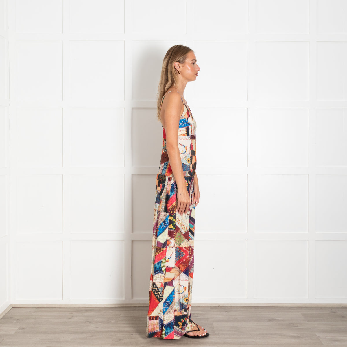 Norma Kamali Multi Colour Patchwork Print All in One