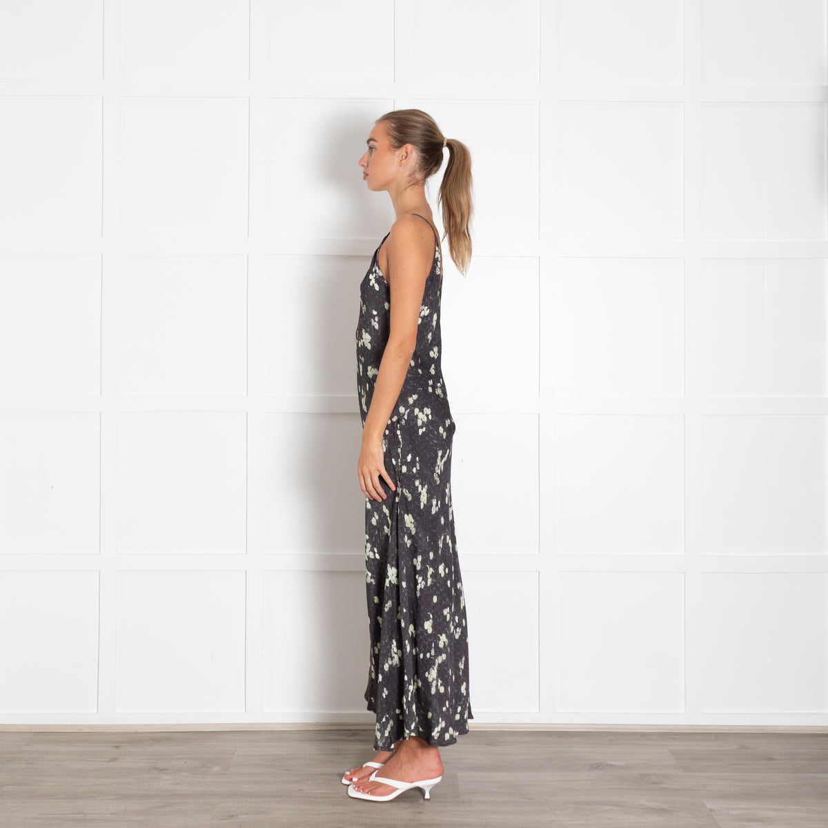 Day Birger Mikkelsen Grey Cream Floral Sleeveless Maxi Dress