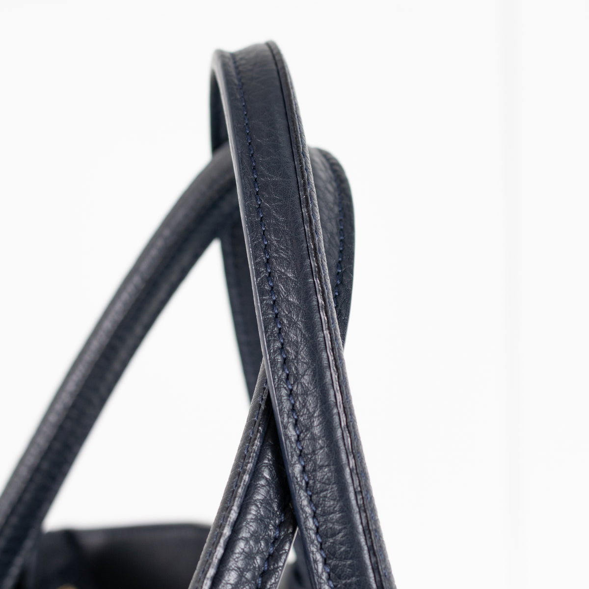 Longchamp Navy Textured Leather Penelope Tote Bag
