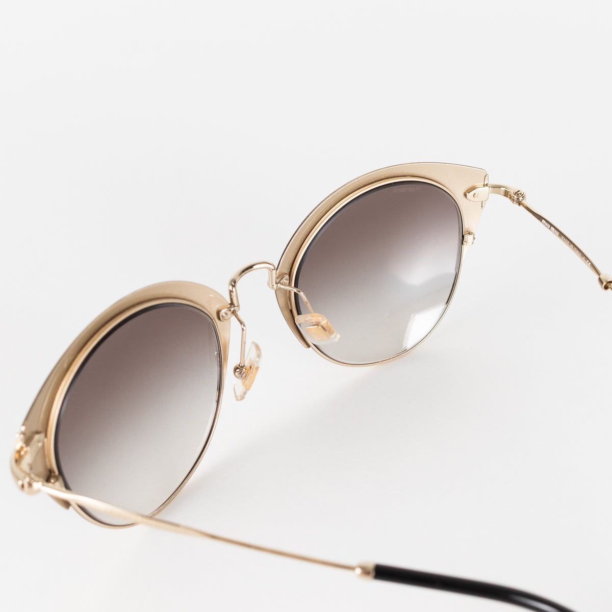 Miu Miu Black And Gold Grey Fade Sunglasses