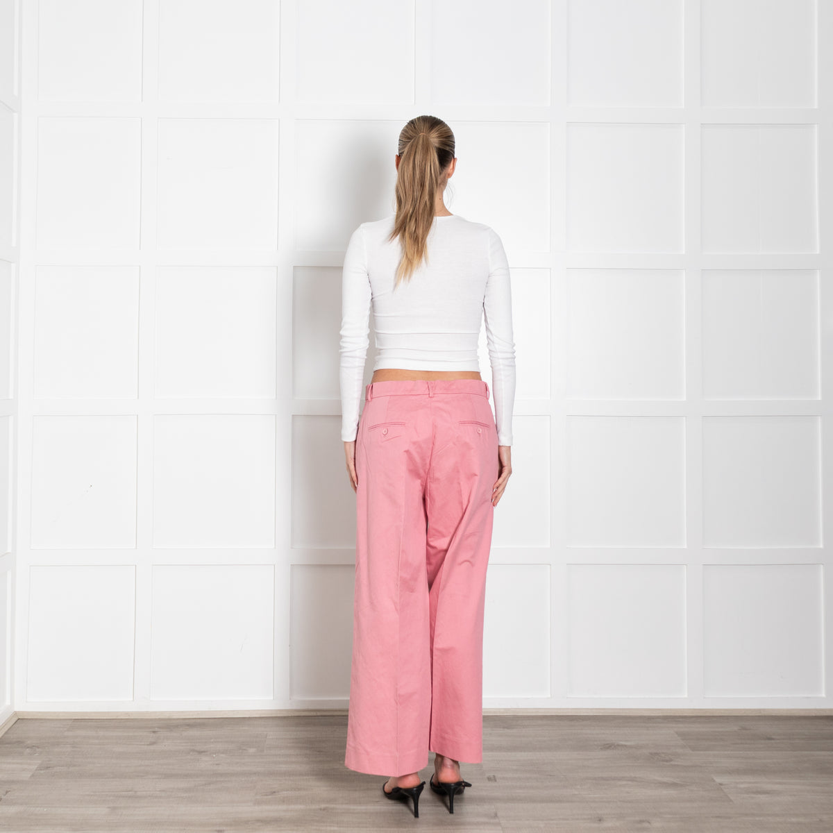 Weekend Max Mara Pink Cotton Trousers