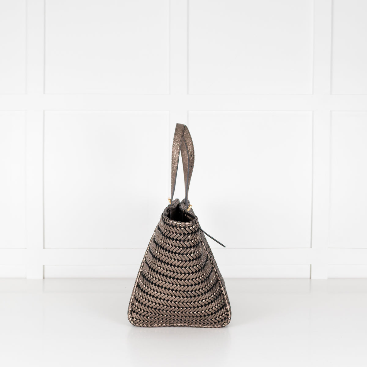 Anya Hindmarch Gold Neeson Large Leather Tote