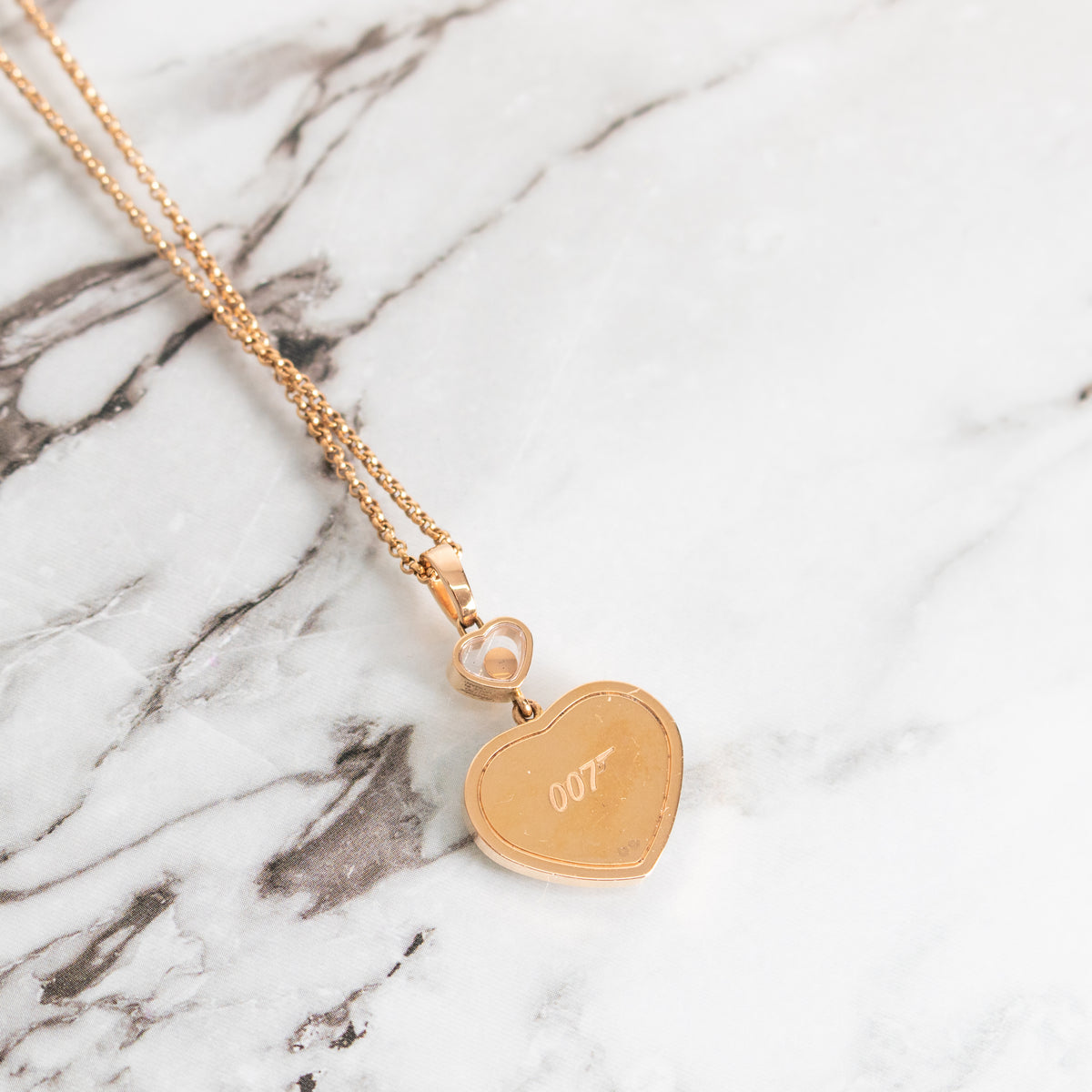 Chopard Rose Gold Happy Hearts Necklace 007 Limited Edition