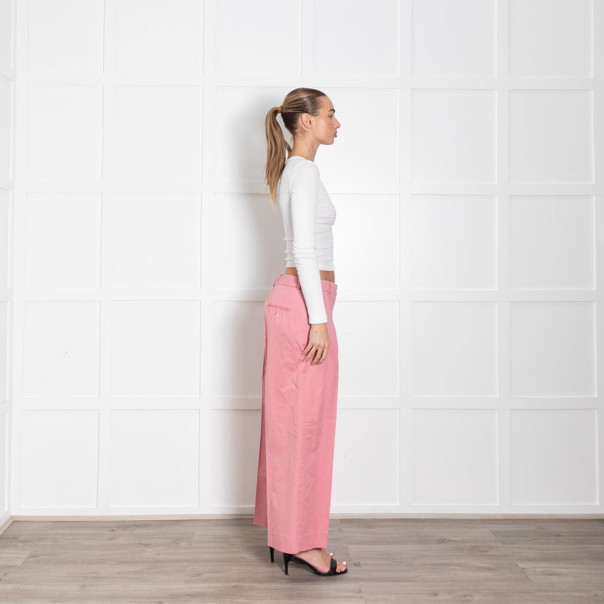 Weekend Max Mara Pink Cotton Trousers