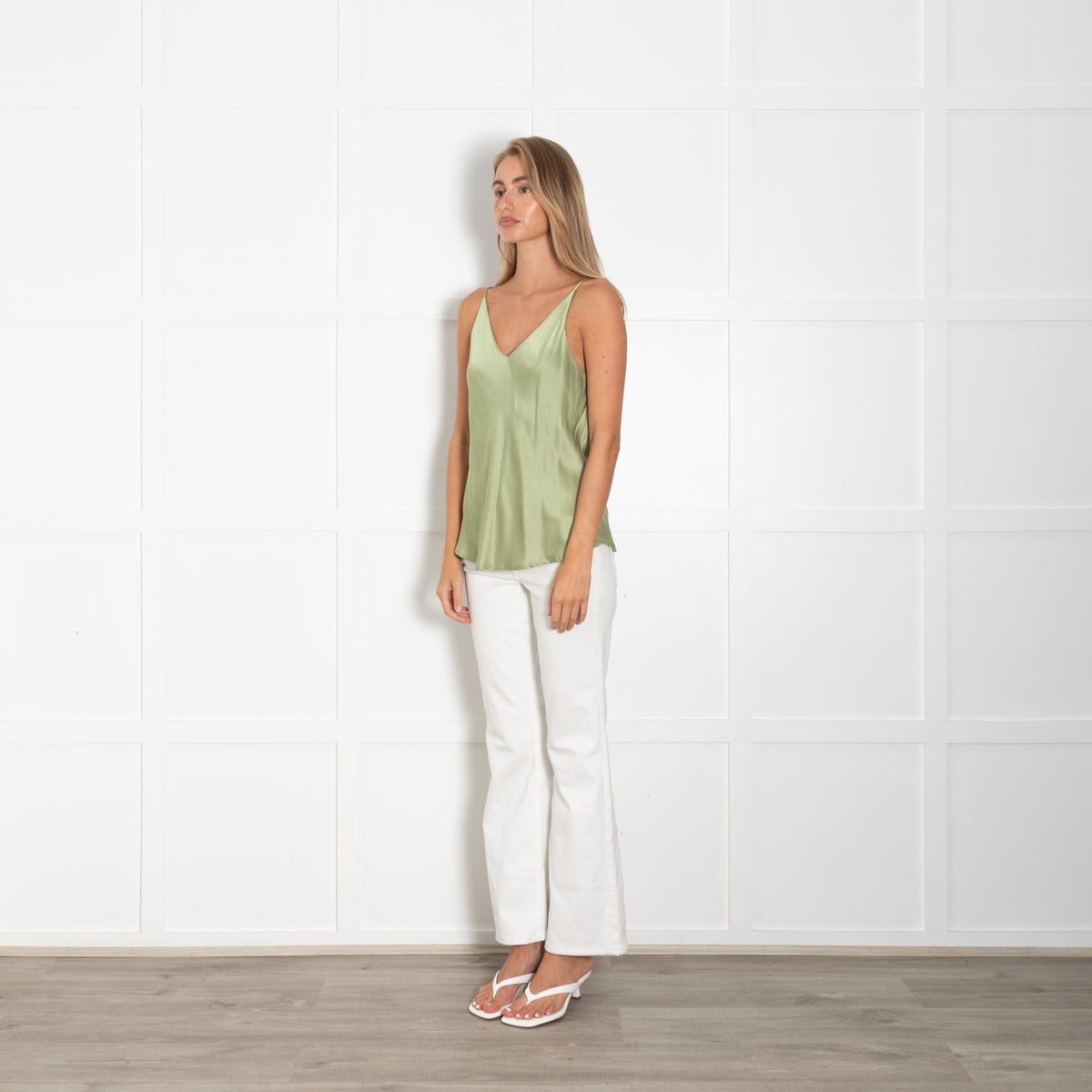 Ottod'Ame Green Satin Camisole