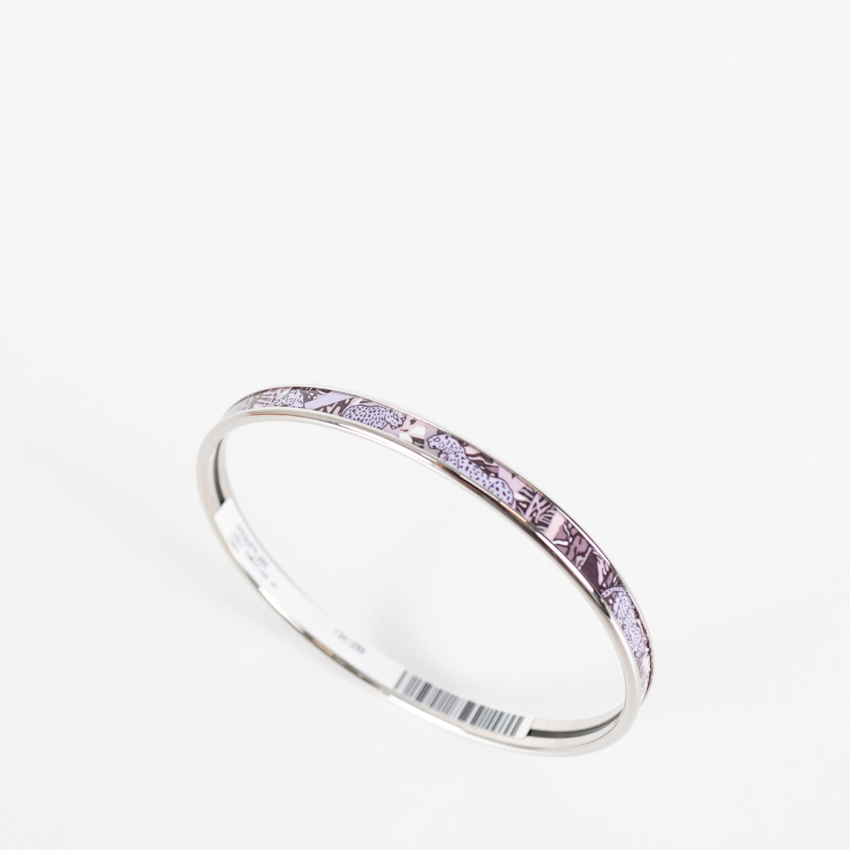 Hermes  White Les Folies Du Faubourg Enamel Bangle