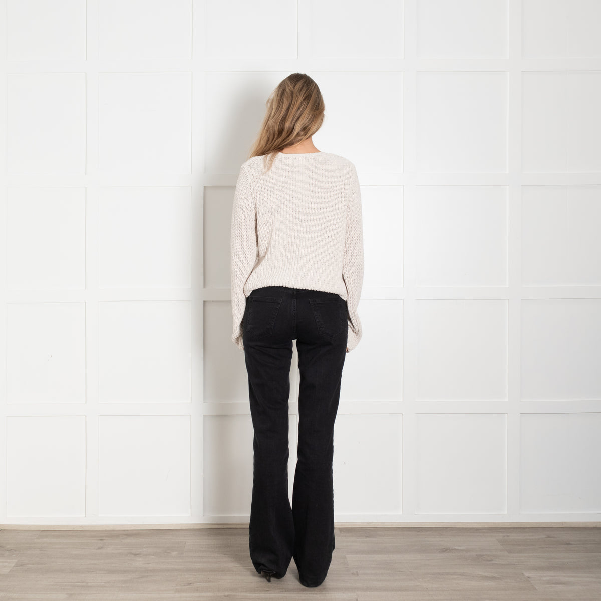 Velvet by Graham & Spencer Cream Rib Front Tie Cardigan