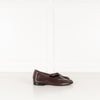 Hereu Brown Leather Flat Pumps