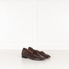 Hereu Brown Leather Flat Pumps