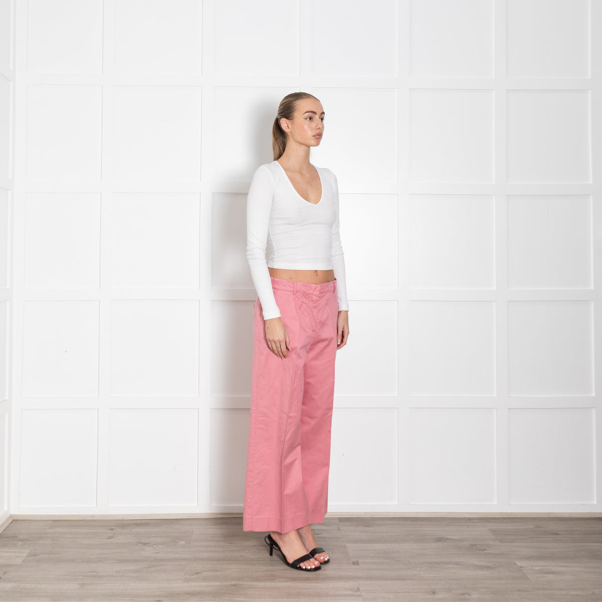 Weekend Max Mara Pink Cotton Trousers