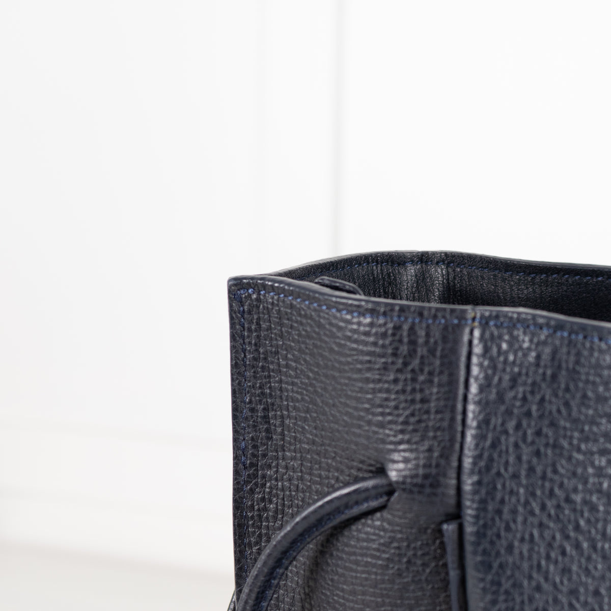 Longchamp Navy Textured Leather Penelope Tote Bag