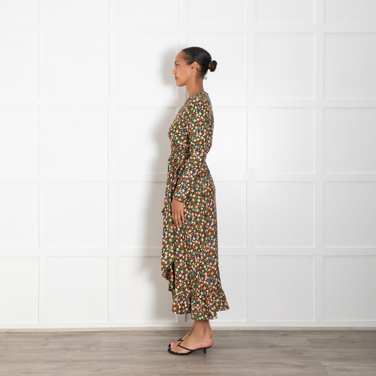 Ganni Alameda Floral Wrap Dress