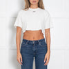 Off White Cropped White T Shirt