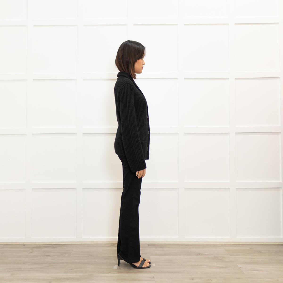 Agnes B Black Alpaca Cardigan