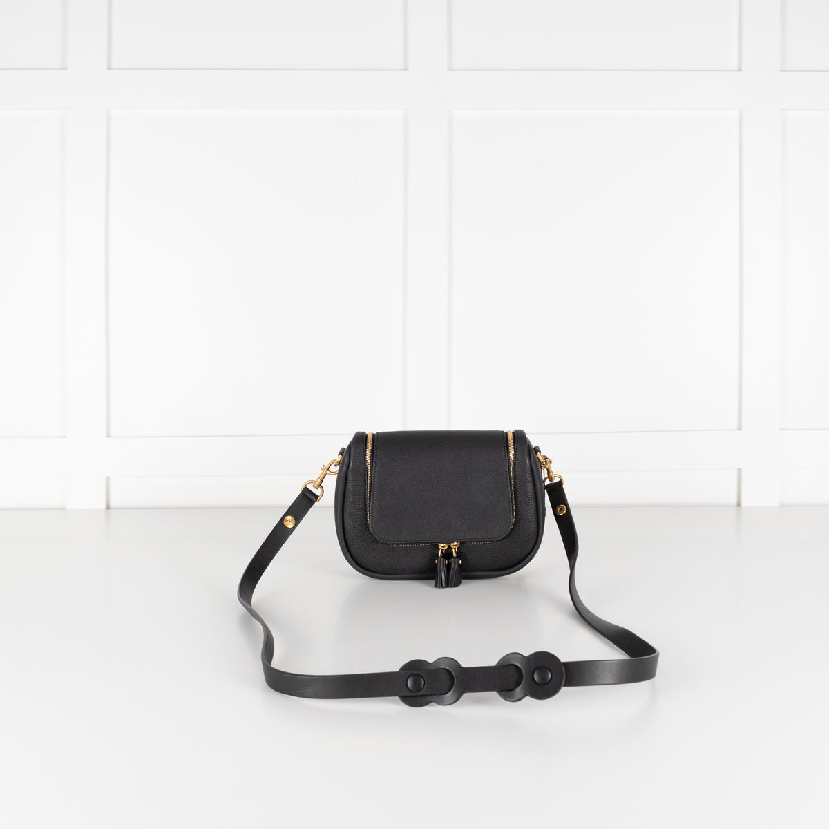 Anya Hindmarch Black Leather Vere Crossbody Bag