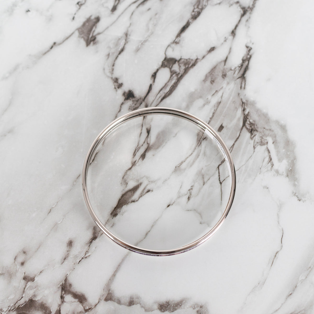 Hermes  White Les Folies Du Faubourg Enamel Bangle