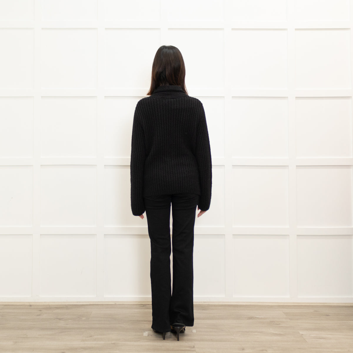 Agnes B Black Alpaca Cardigan