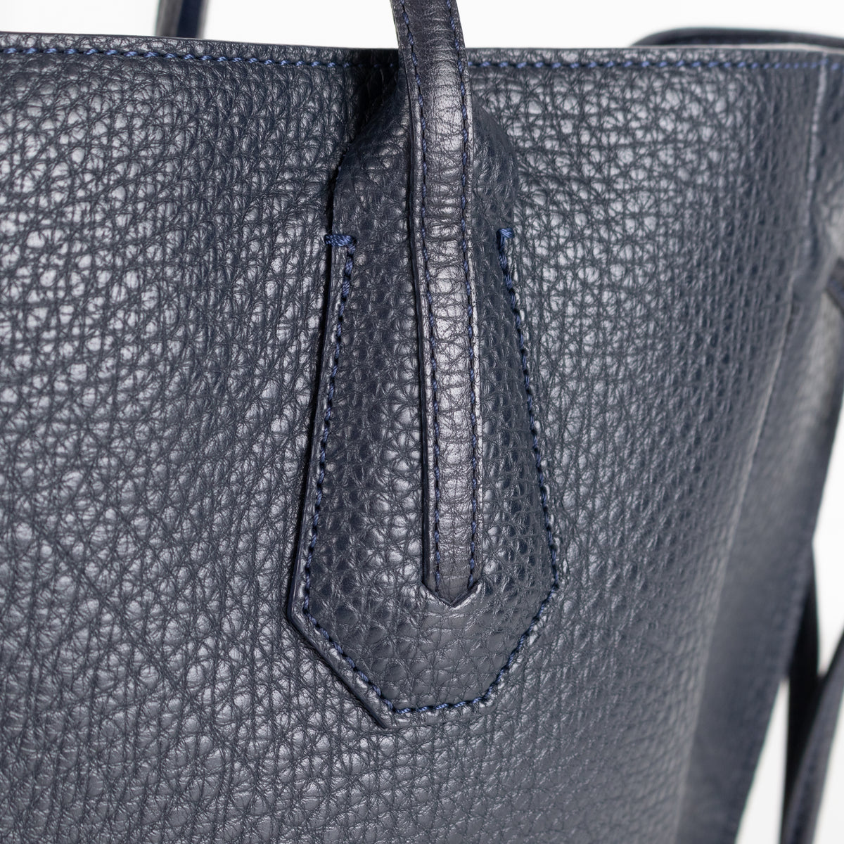 Longchamp Navy Textured Leather Penelope Tote Bag