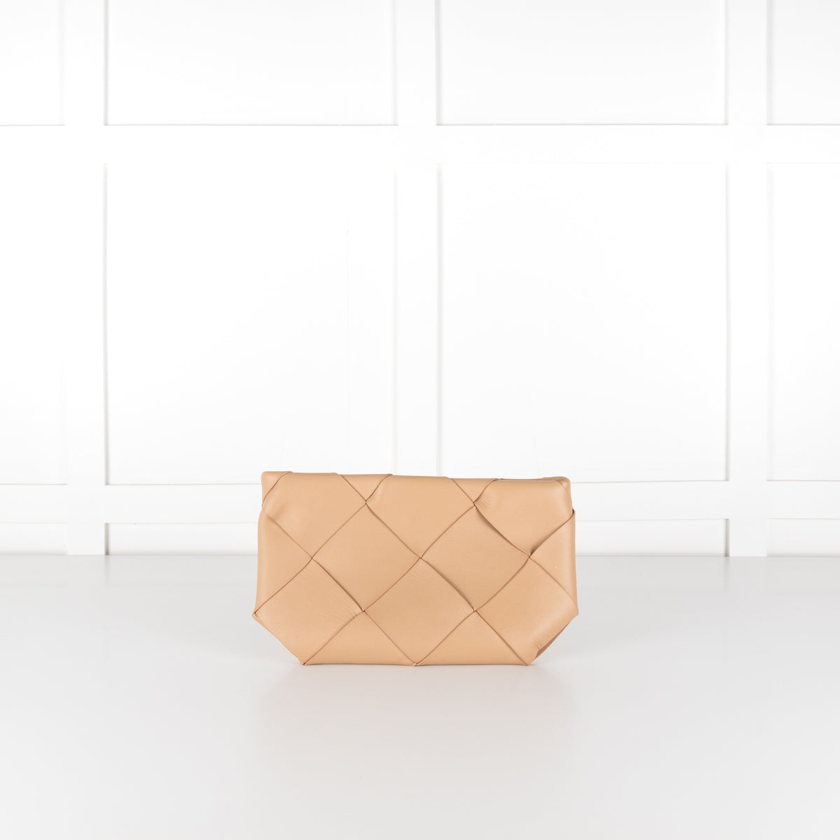 Bottega Veneta Tan Intrecciato Leather Zip Pouch