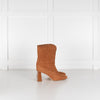 Dear Frances Camel Suede Whip Stitch Ankle Boots