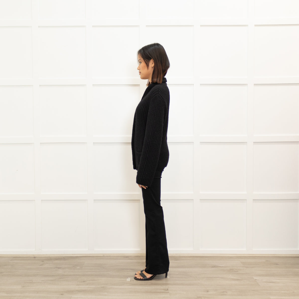 Agnes B Black Alpaca Cardigan