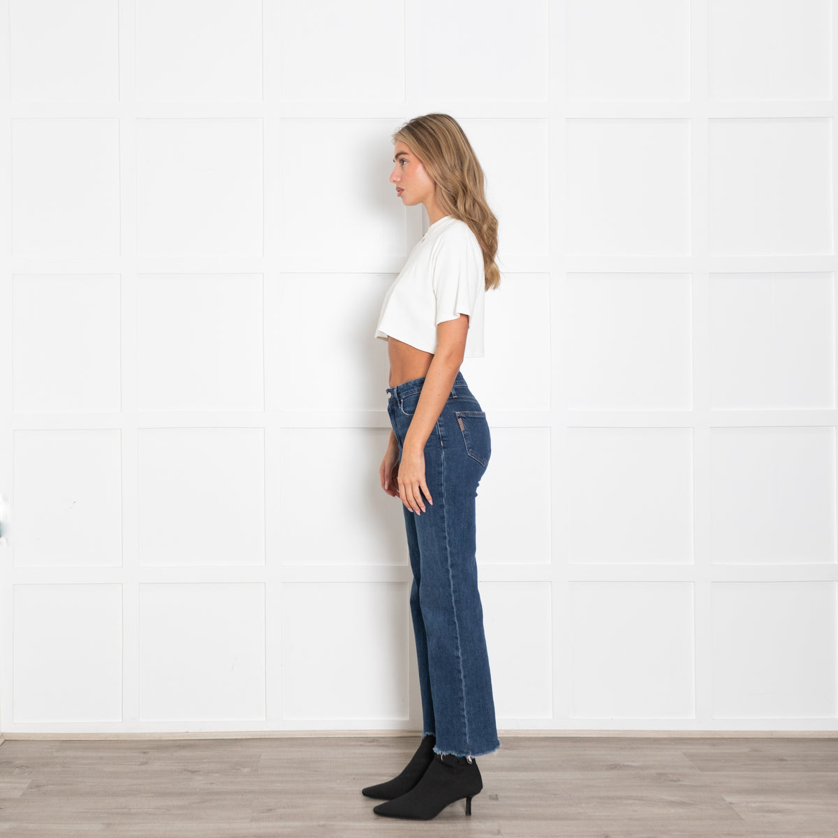 Off White Cropped White T Shirt