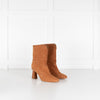 Dear Frances Camel Suede Whip Stitch Ankle Boots
