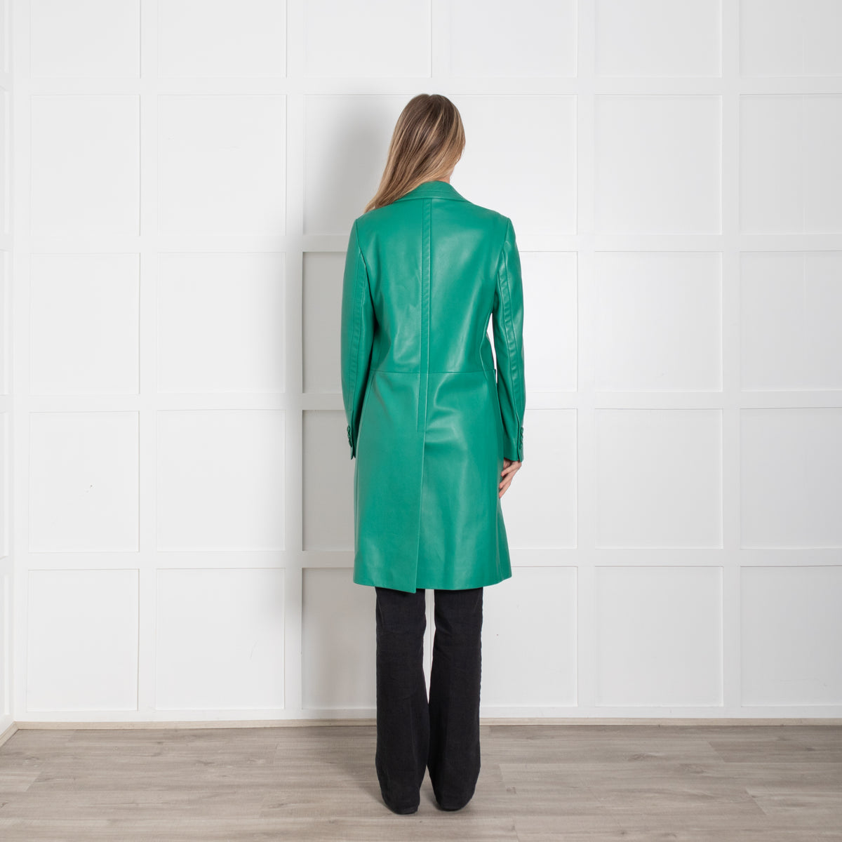 Prada Green Leather Coat