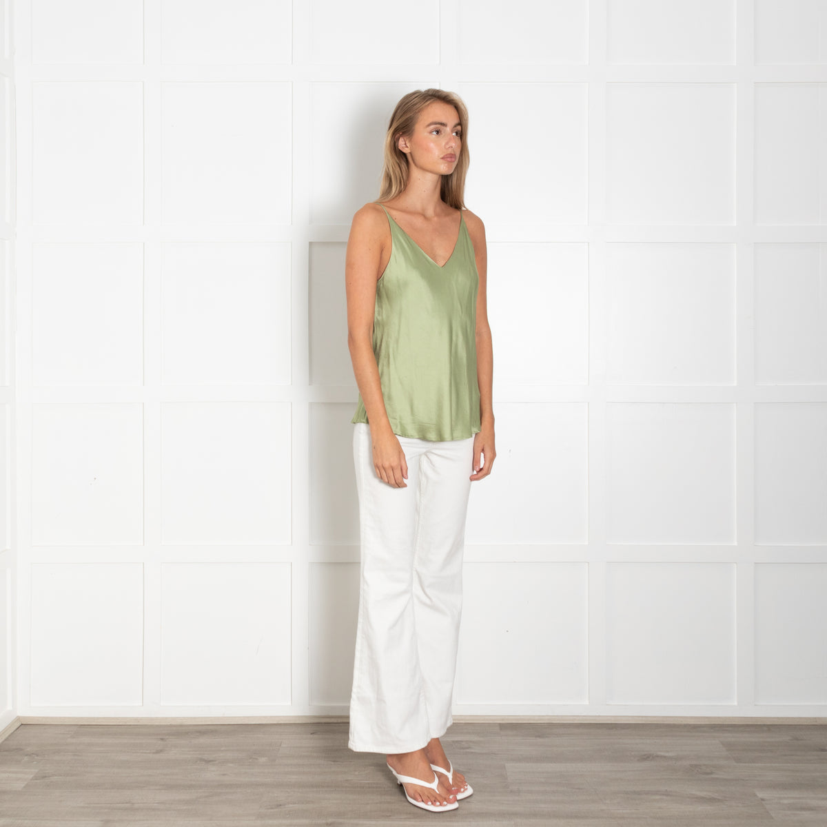 Ottod'Ame Green Satin Camisole