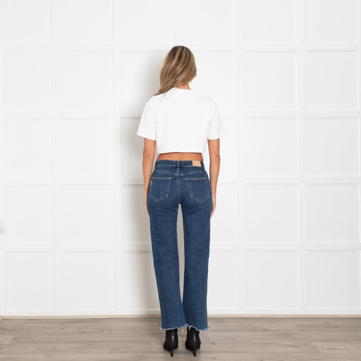 Off White Cropped White T Shirt