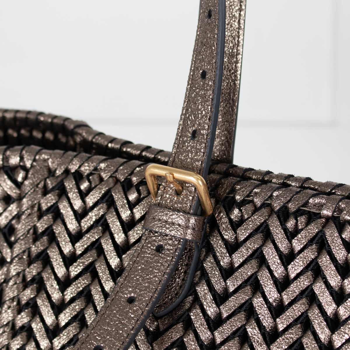 Anya Hindmarch Gold Neeson Large Leather Tote