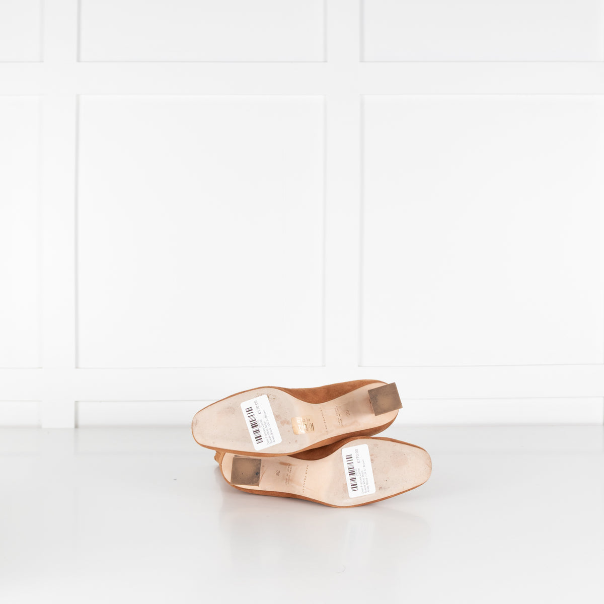 Dear Frances Camel Suede Whip Stitch Ankle Boots