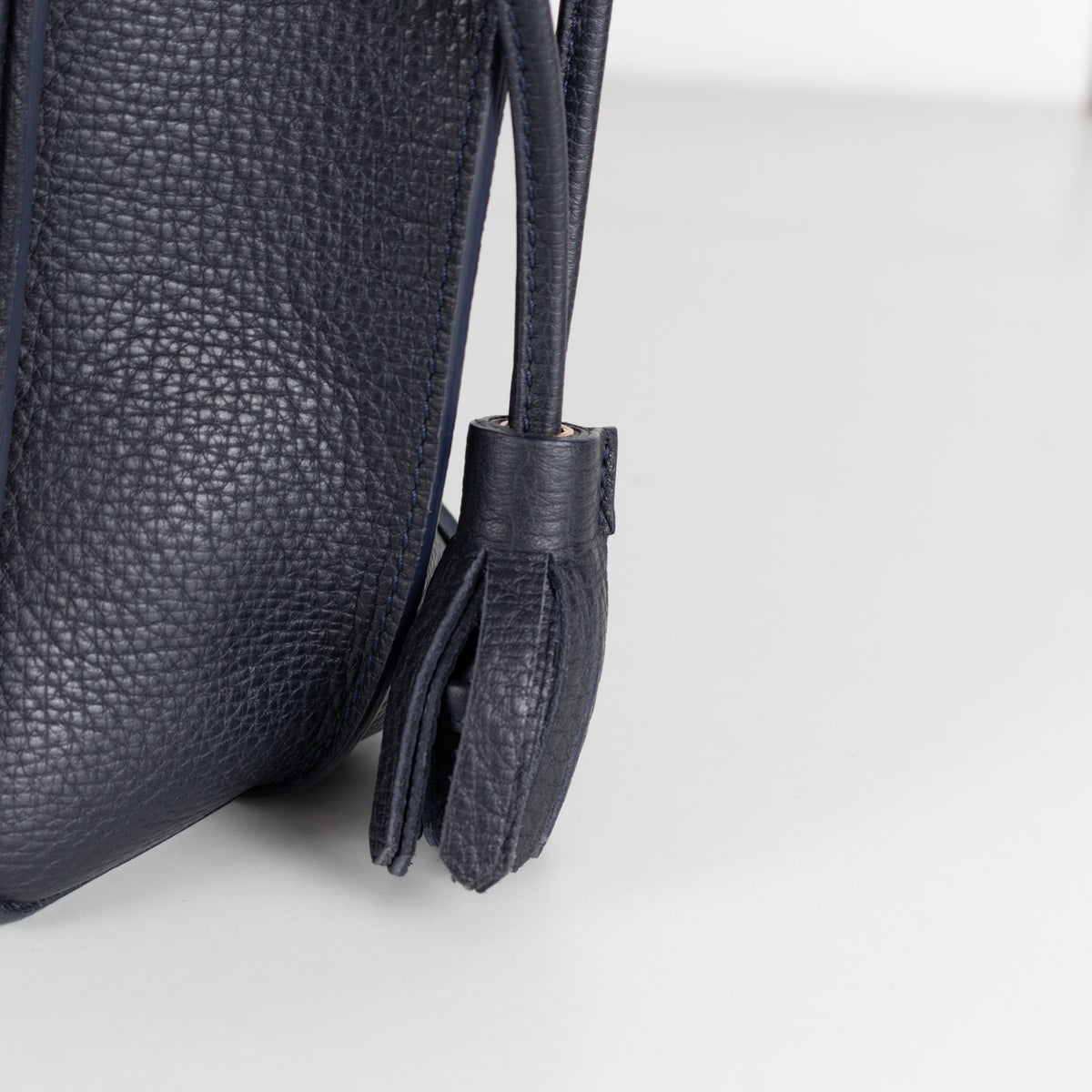 Longchamp Navy Textured Leather Penelope Tote Bag