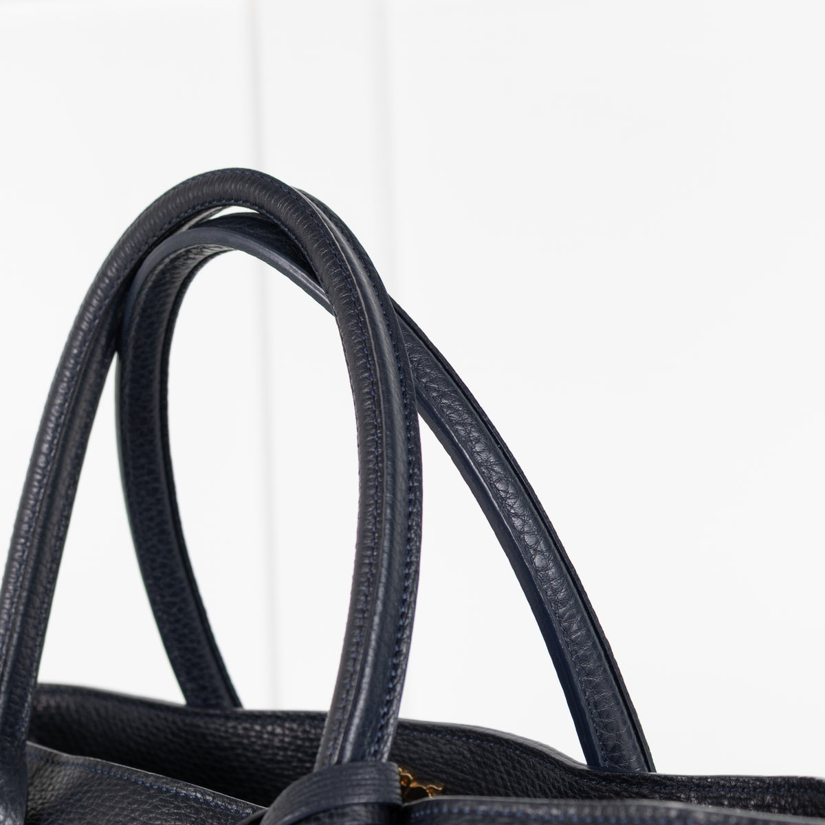 Longchamp Navy Textured Leather Penelope Tote Bag