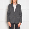 Stella McCartney Grey Wool Stand Collar Blazer