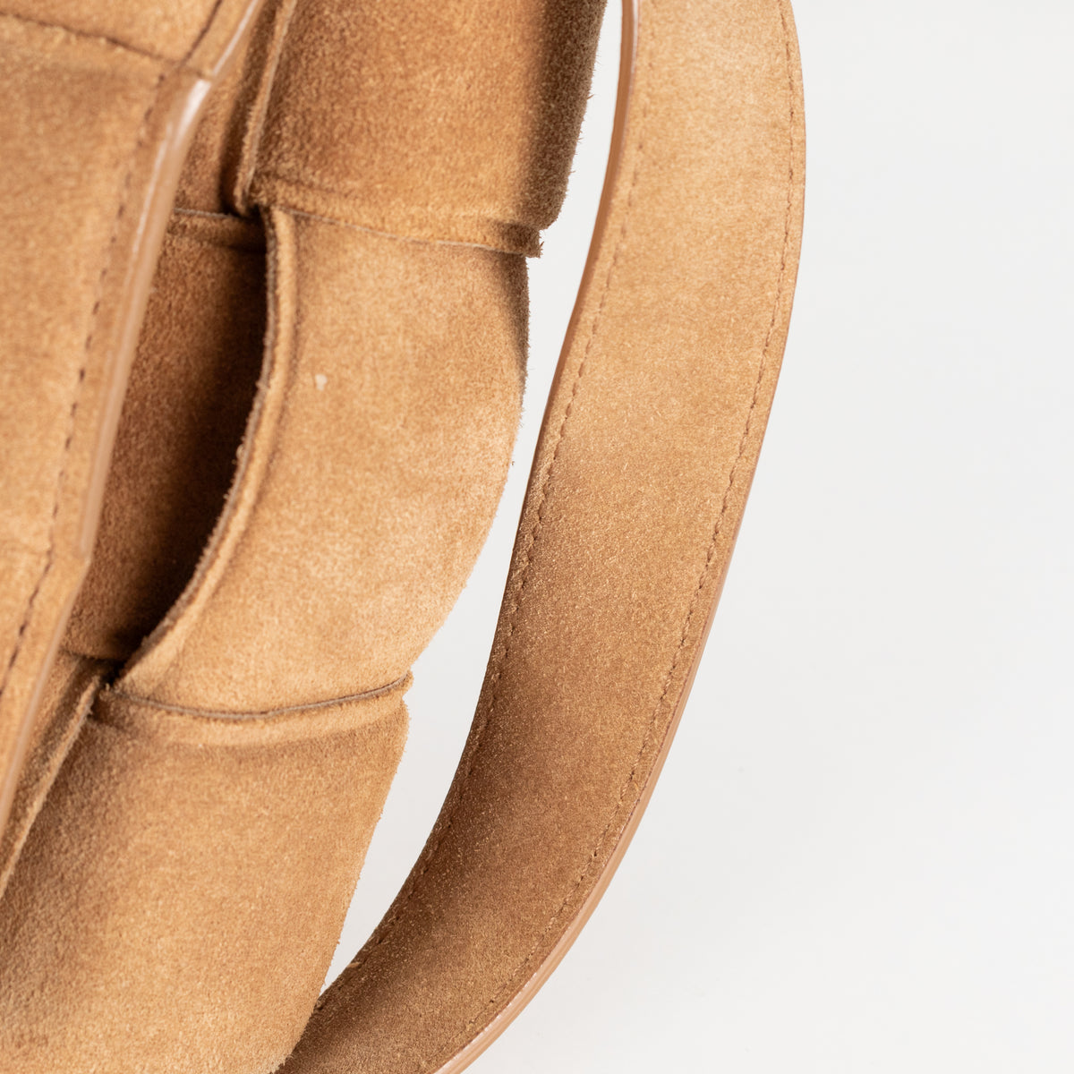 Bottega Veneta Tan Suede Padded Cassette Bag