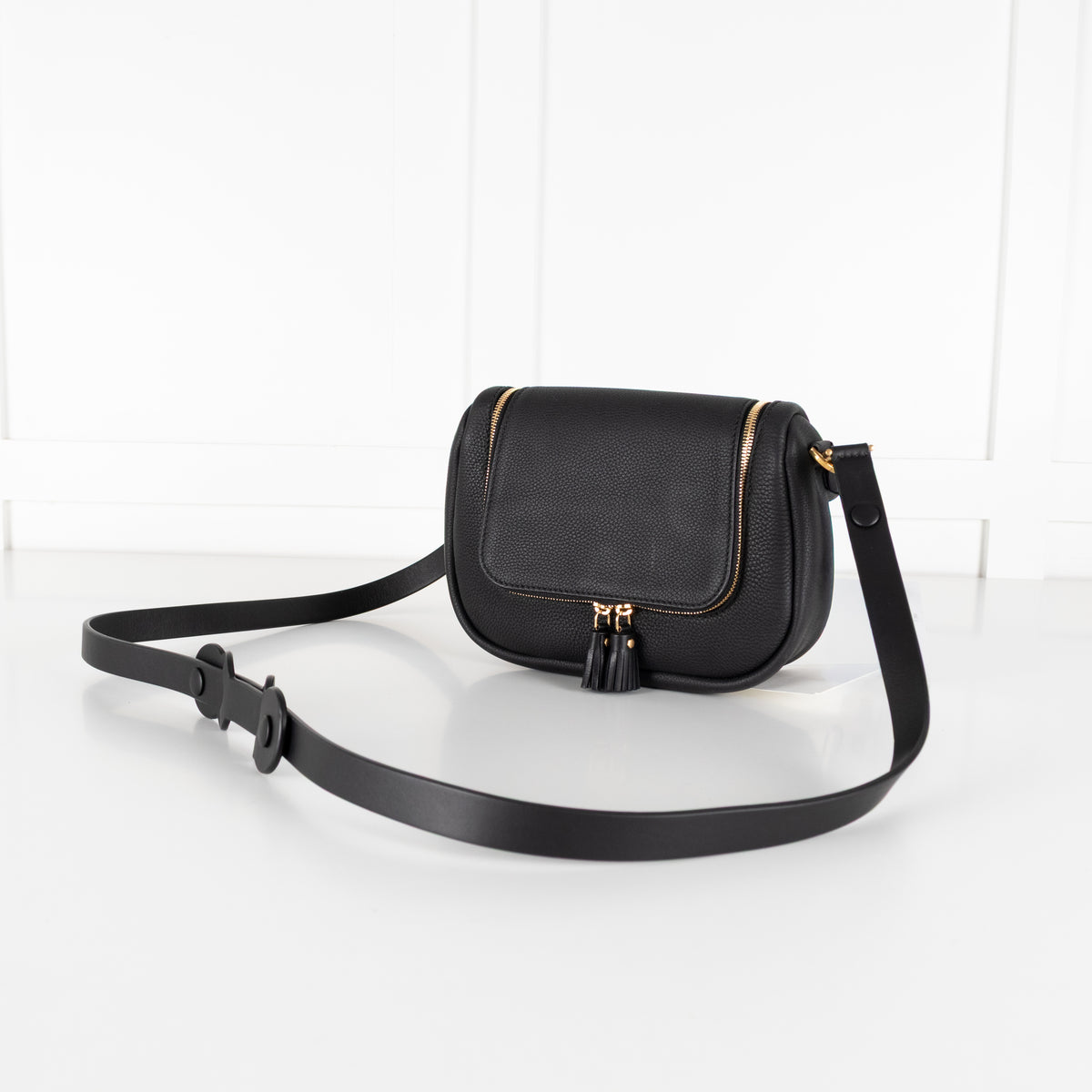 Anya Hindmarch Black Leather Vere Crossbody Bag