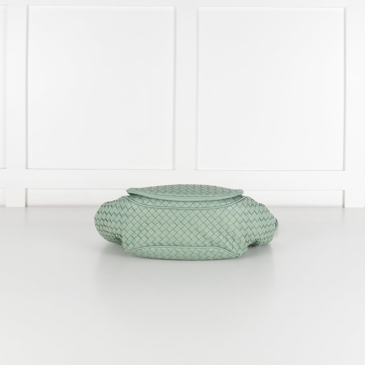 Bottega Veneta Mint Intrecciato Leather Drawstring Crossbody Bag